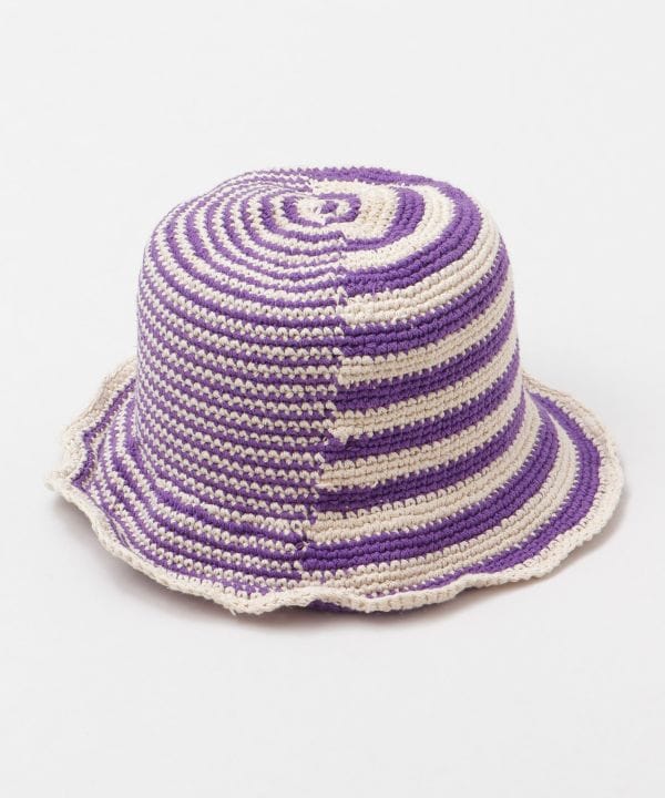 Striped Hand Crochet Hat