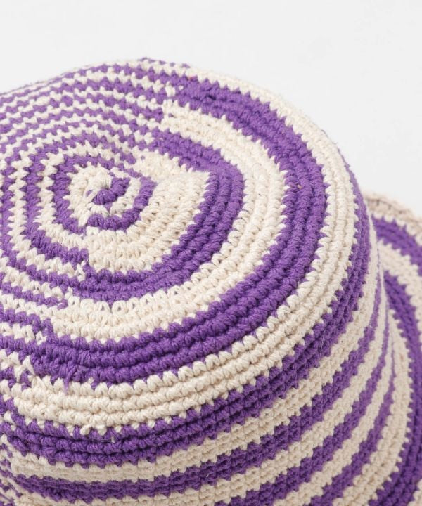 Striped Hand Crochet Hat