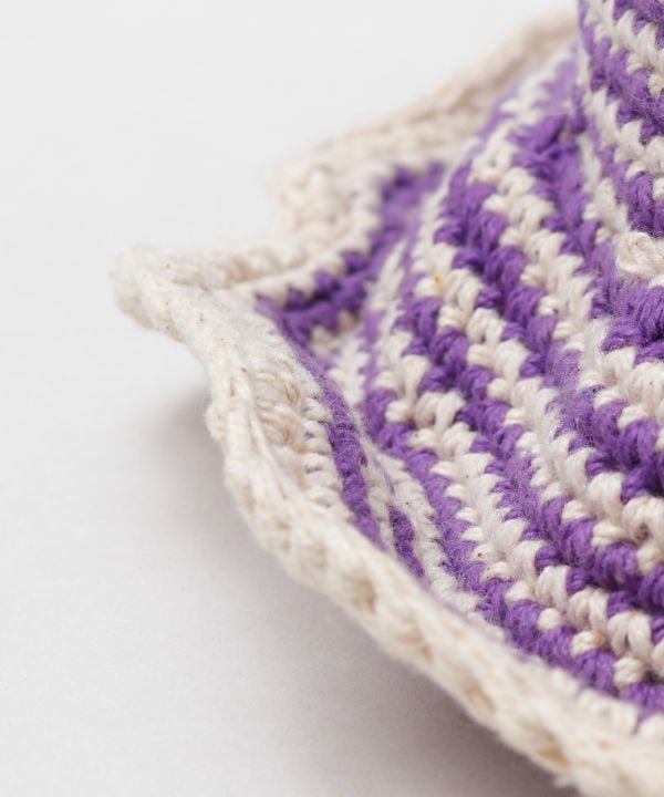 Striped Hand Crochet Hat