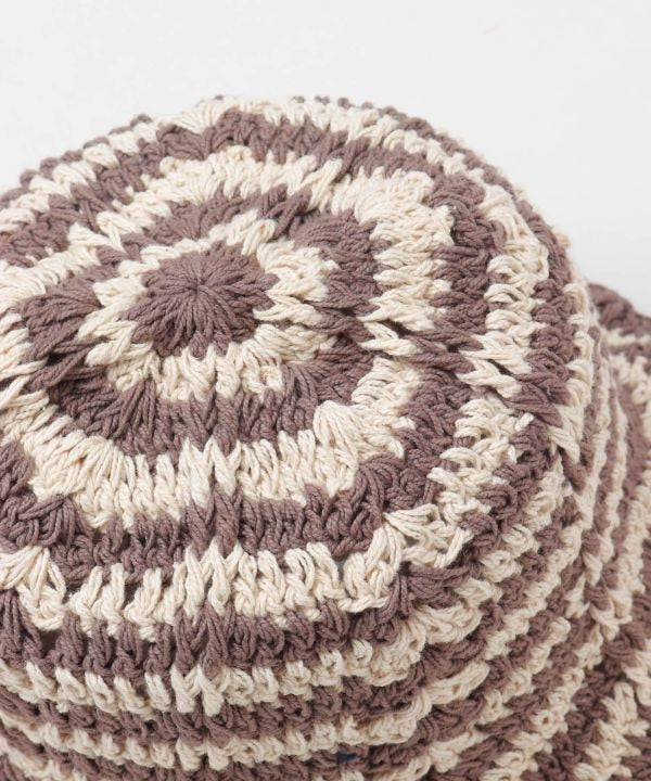 Striped Hand Crochet Hat