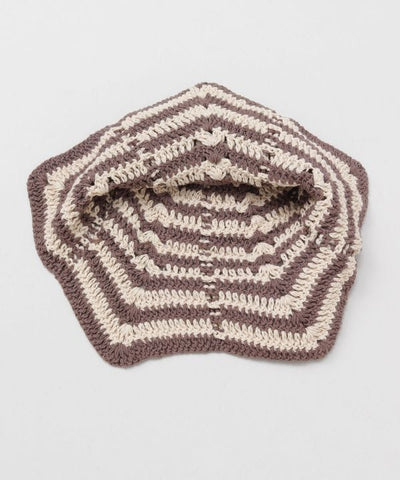 Striped Hand Crochet Hat