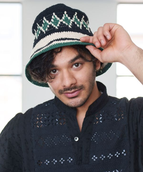 Hand Knitted Cotton Hat