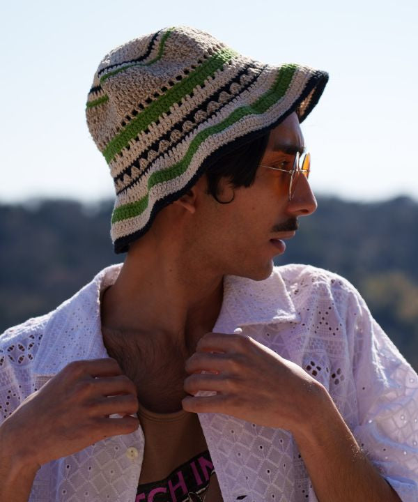 Hand Knitted Hemp Cotton Hat