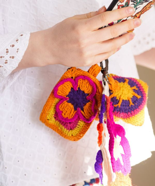 Floral Crochet Pouch