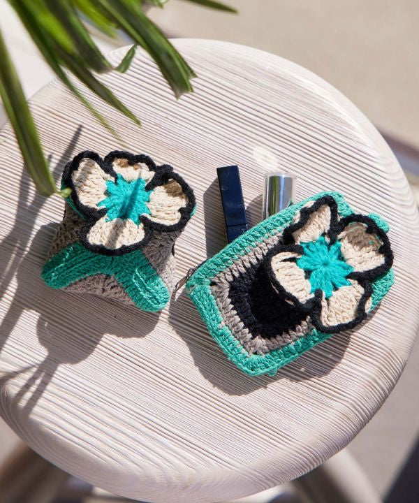 Floral Crochet Pouch