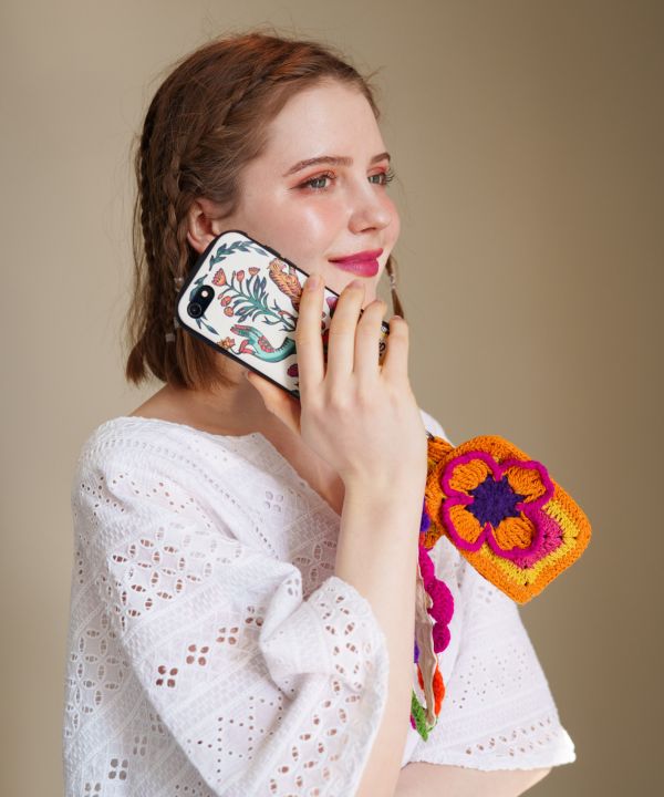 Floral Crochet Pouch