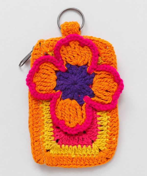 Floral Crochet Pouch