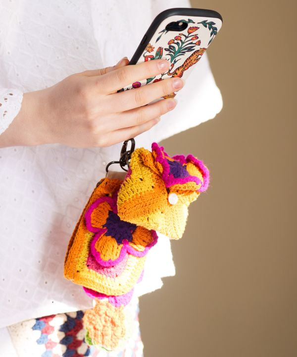 Floral Crochet Mini Pouch