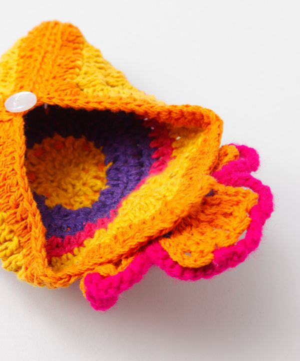 Floral Crochet Mini Pouch