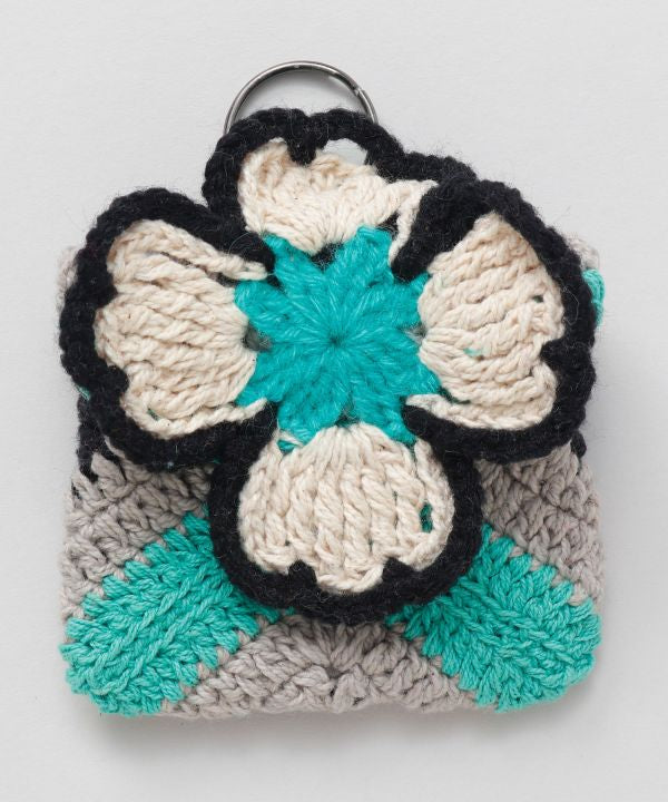 Floral Crochet Mini Pouch