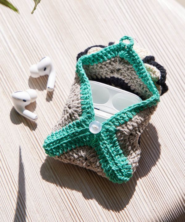 Floral Crochet Mini Pouch