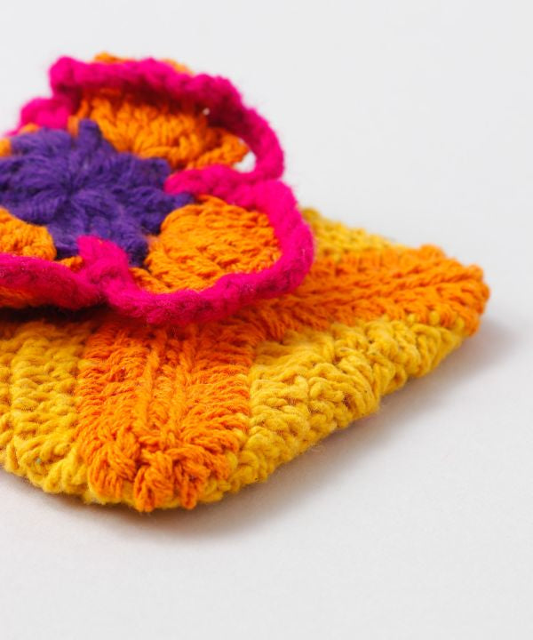 Floral Crochet Mini Pouch