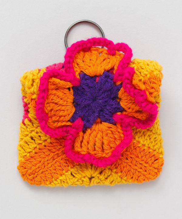Floral Crochet Mini Pouch