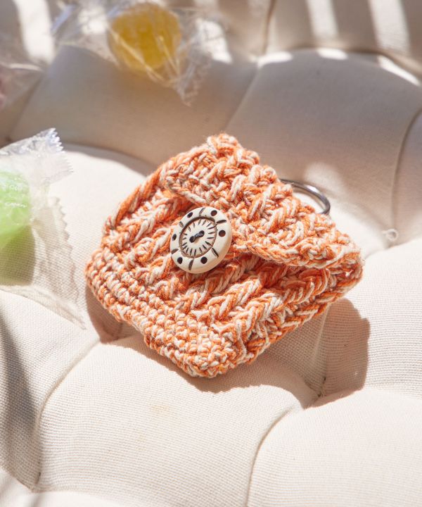 Hand Crochet Gradient Mini Pouch