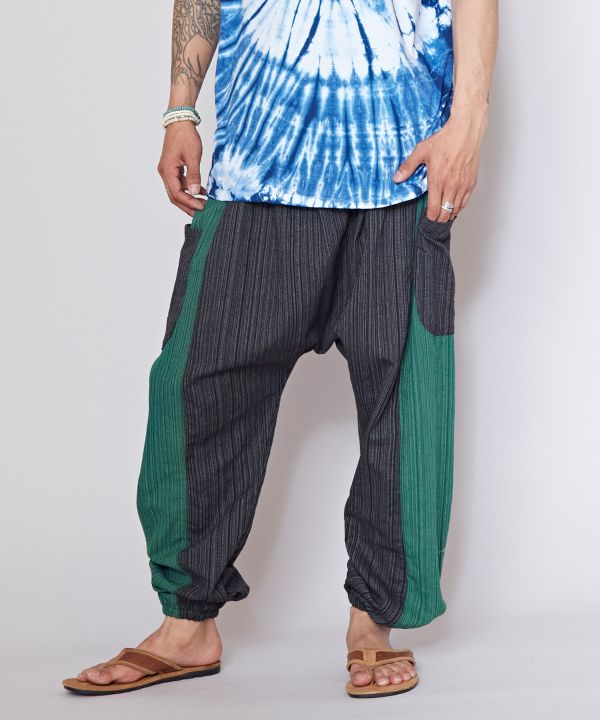 Pantalones Harem De Patchwork