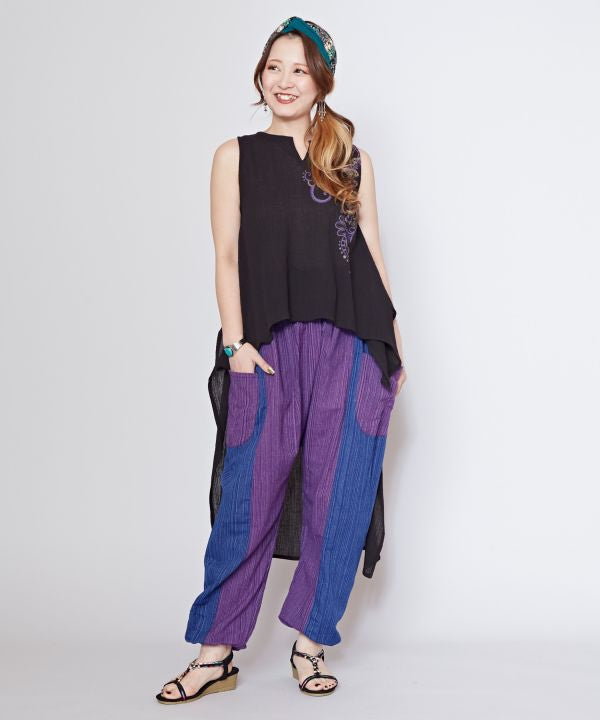Patchwork Harem Pants