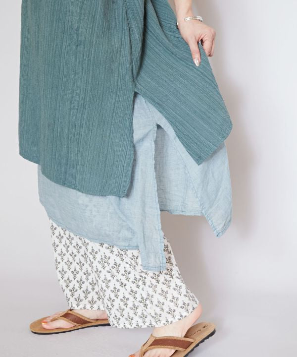 Layered Look Cotton Sleeveless Dress