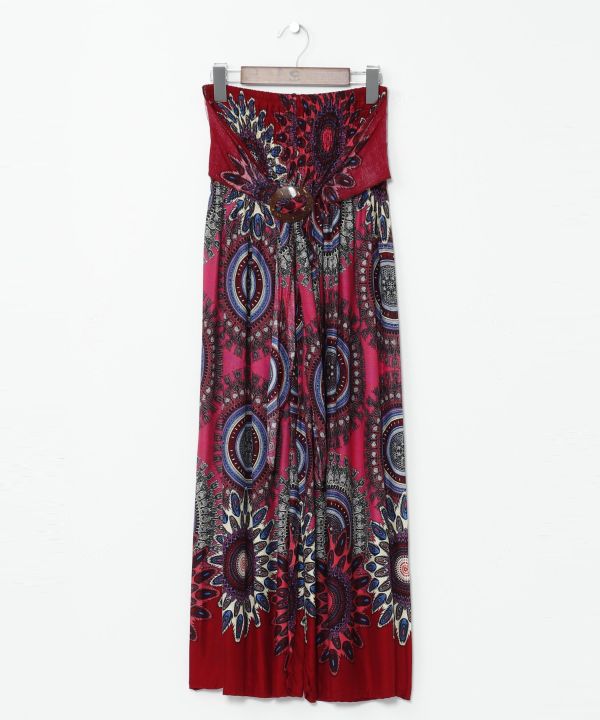 Mandala Print Wide Pants