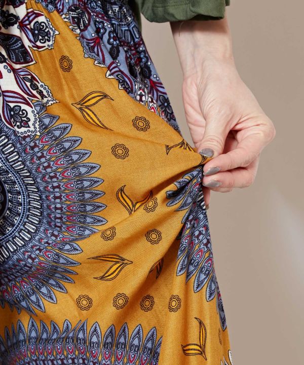 Mandala Print Wide Pants