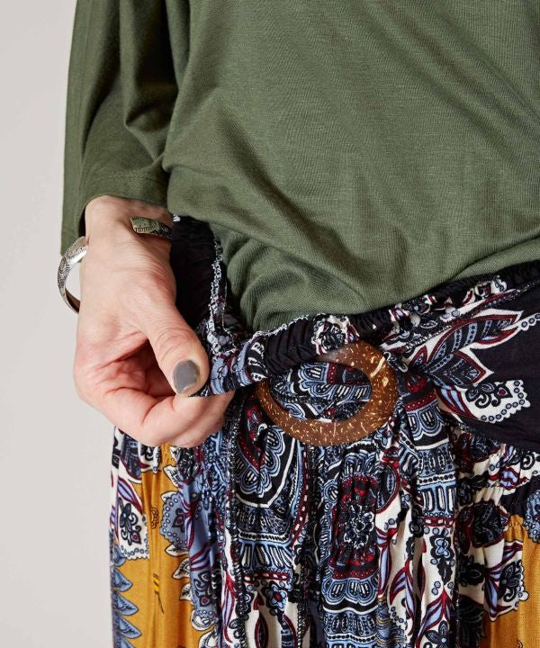 Mandala Print Wide Pants