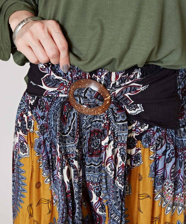 Mandala Print Wide Pants