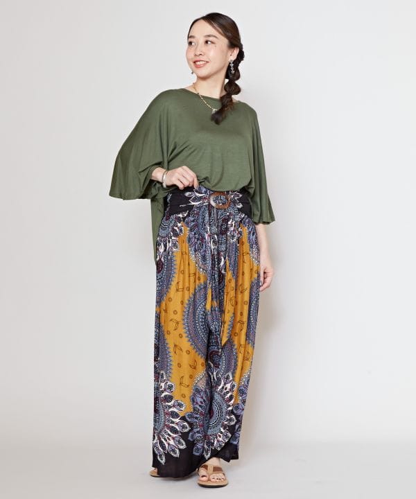 Mandala Print Wide Pants