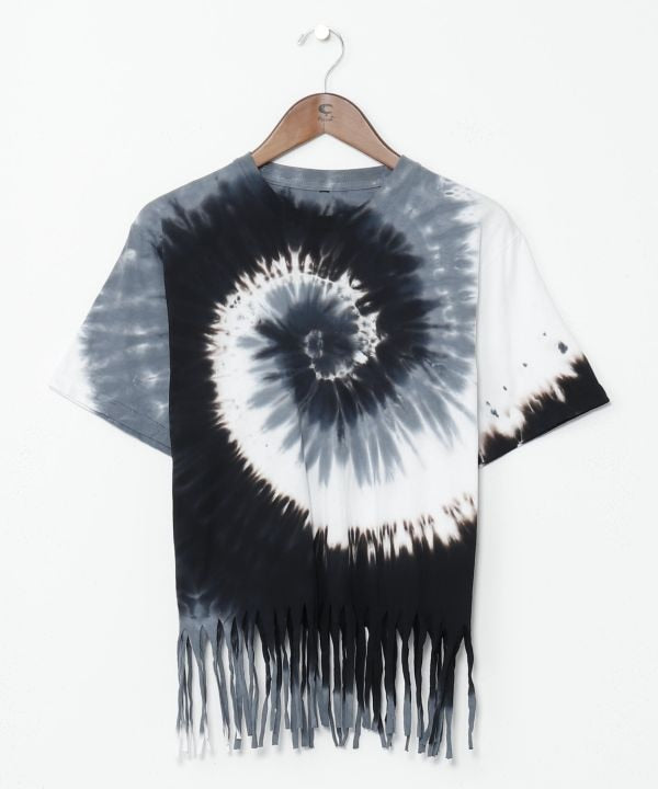 Tie Dye Fringe Hem Tee