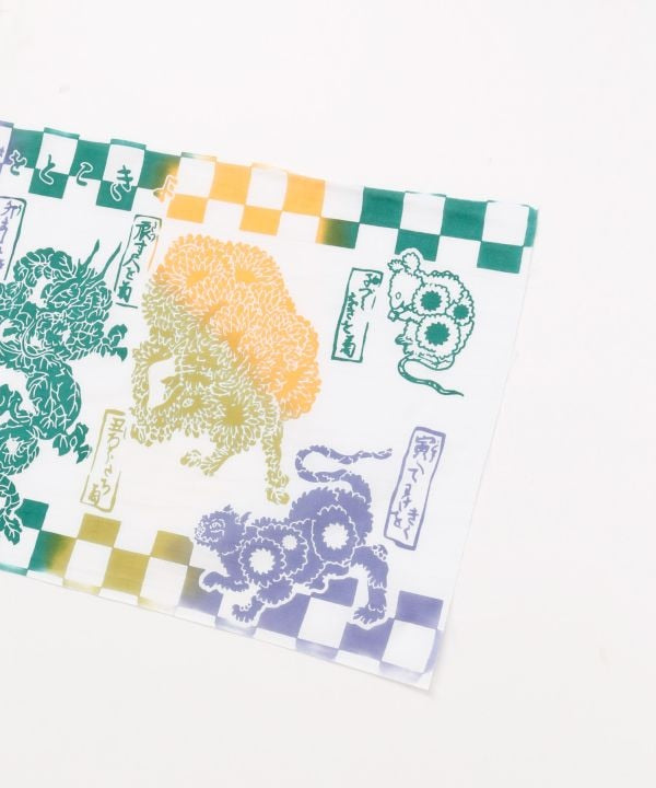 Tenugui Towel - よきことを菊の十二支
