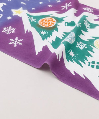 Tenugui Towel - Starry Night and Christmas Tree