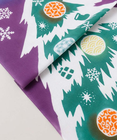 Tenugui Towel - Starry Night and Christmas Tree