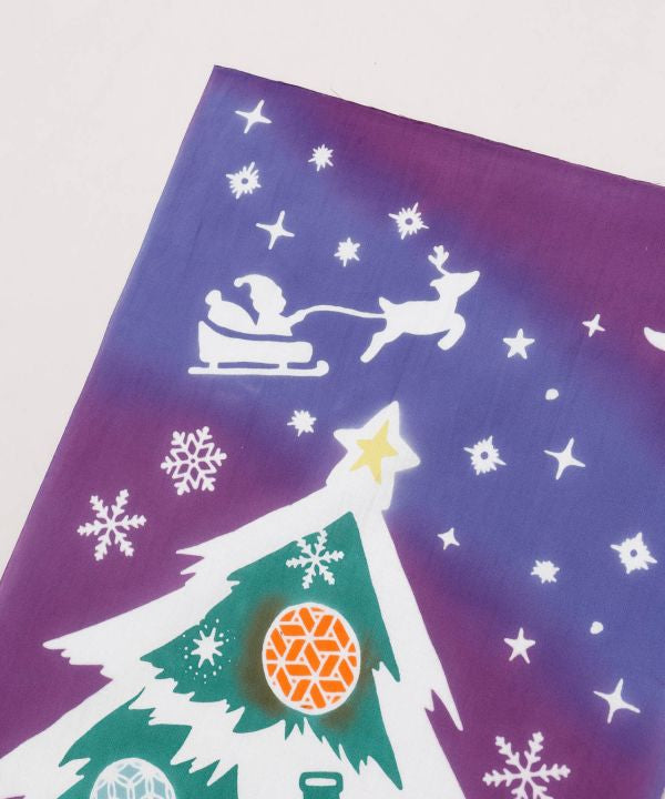 Tenugui Towel - Starry Night and Christmas Tree