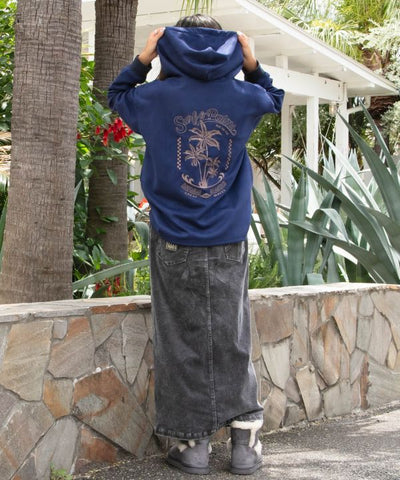 SURF＆Palms Soft Faux Suede Hoodie