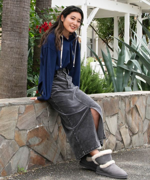 SURF＆Palms Soft Faux Suede Hoodie