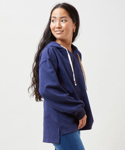 SURF＆Palms Soft Faux Suede Hoodie