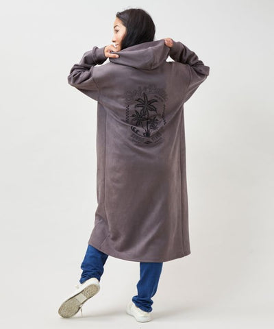 SURF＆Palms Soft Faux Suede Hoodie Dress