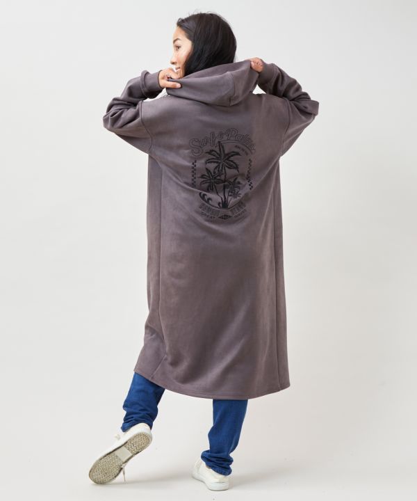 SURF＆Palms – Kapuzenkleid aus weichem Wildlederimitat