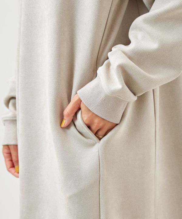 SURF＆Palms Soft Faux Suede Hoodie Dress