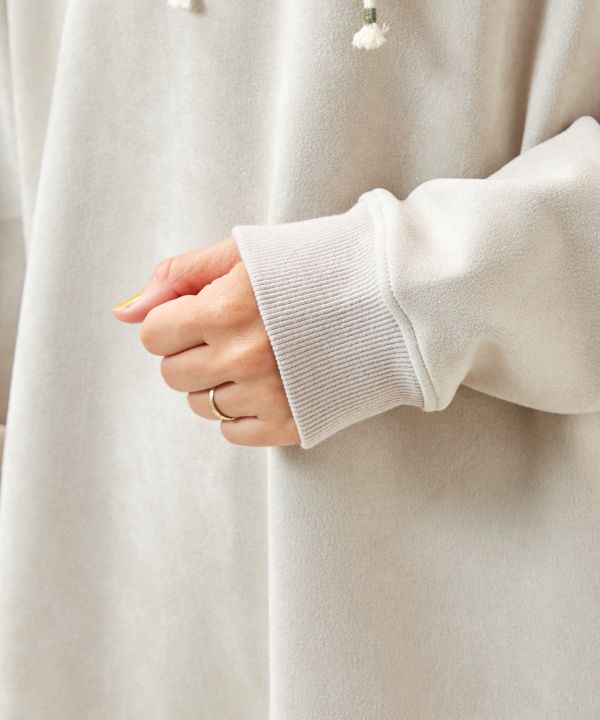 SURF＆Palms Soft Faux Suede Hoodie Dress