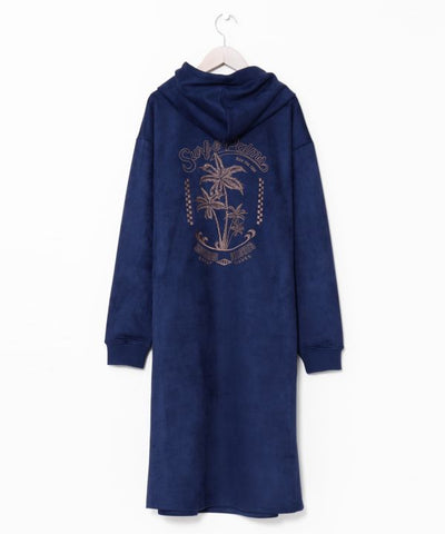 SURF＆Palms Soft Faux Suede Hoodie Dress