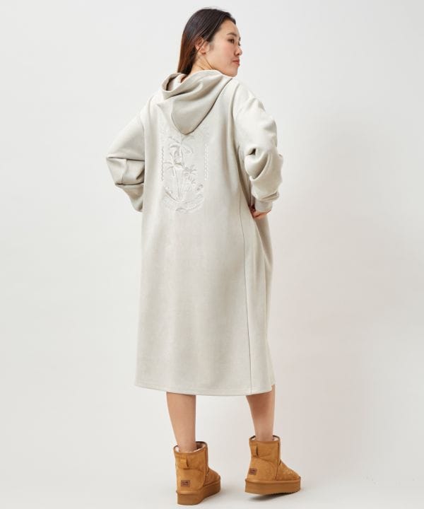 SURF＆Palms Soft Faux Suede Hoodie Dress