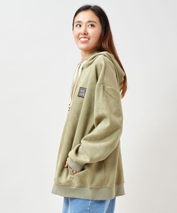 SURF＆Palms Men's Soft Faux Suede Hoodie