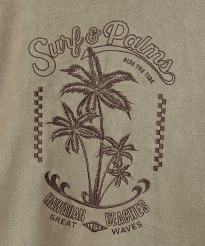 SURF＆Palms Men's Soft Faux Suede Zip Up Hoodie