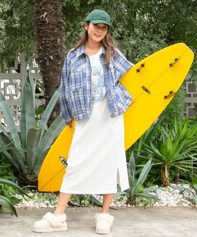 SURF＆Palms Waffle Sunset Beach Dress