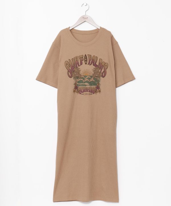 SURF＆Palms Waffel-Sonnenuntergang-Strandkleid