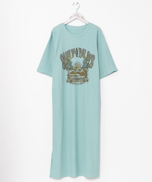 SURF＆Palms Waffle Sunset Beach Dress