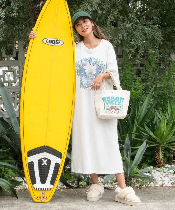 SURF＆Palms Waffle Sunset Beach Dress