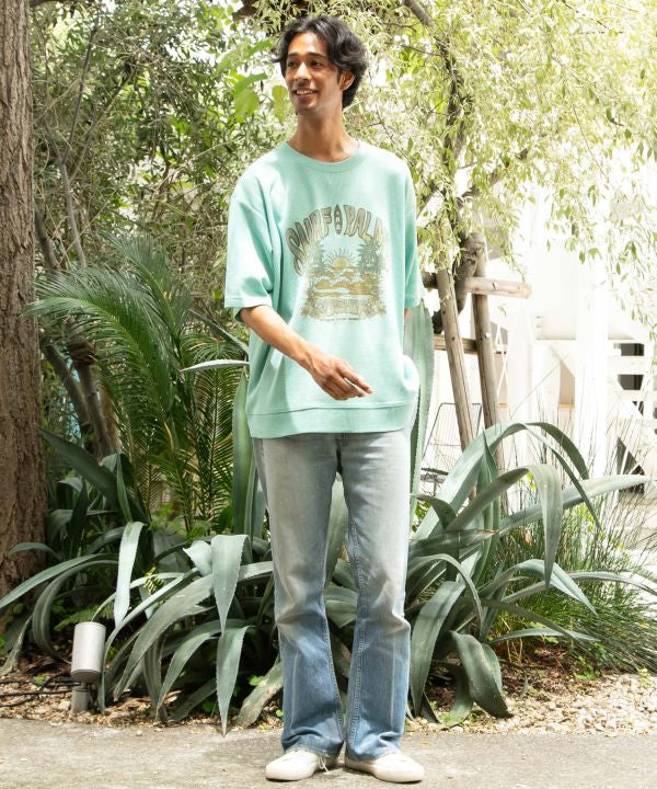 SURF＆Palms Waffle Sunset Beach T-Shirt