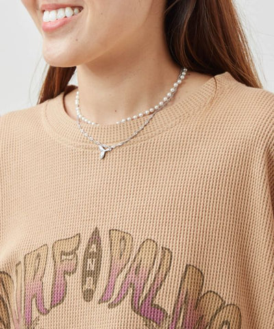 SURF＆Palms Waffle Sunset Beach T-Shirt