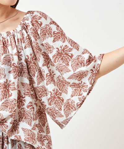 SURF＆Palms Botanical 2 Way Blouse