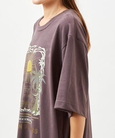 SURF＆Palms Hawaiian Sun Graphic Dress